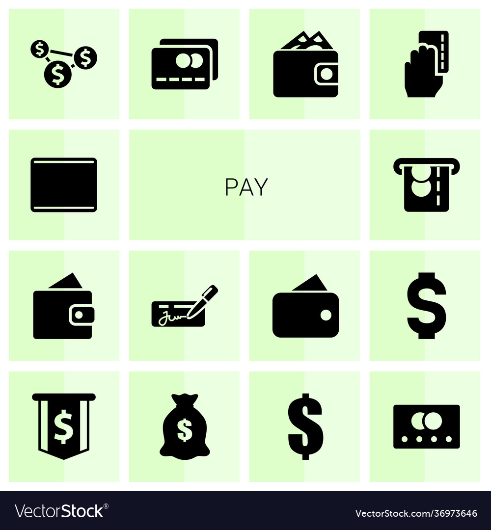 Pay Icons Royalty Free Vector Image - Vectorstock