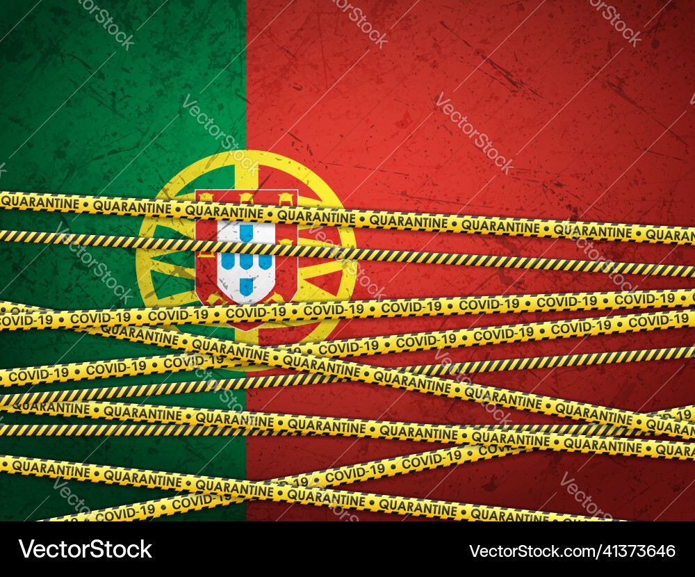 Portugal in quarantine Royalty Free Vector Image