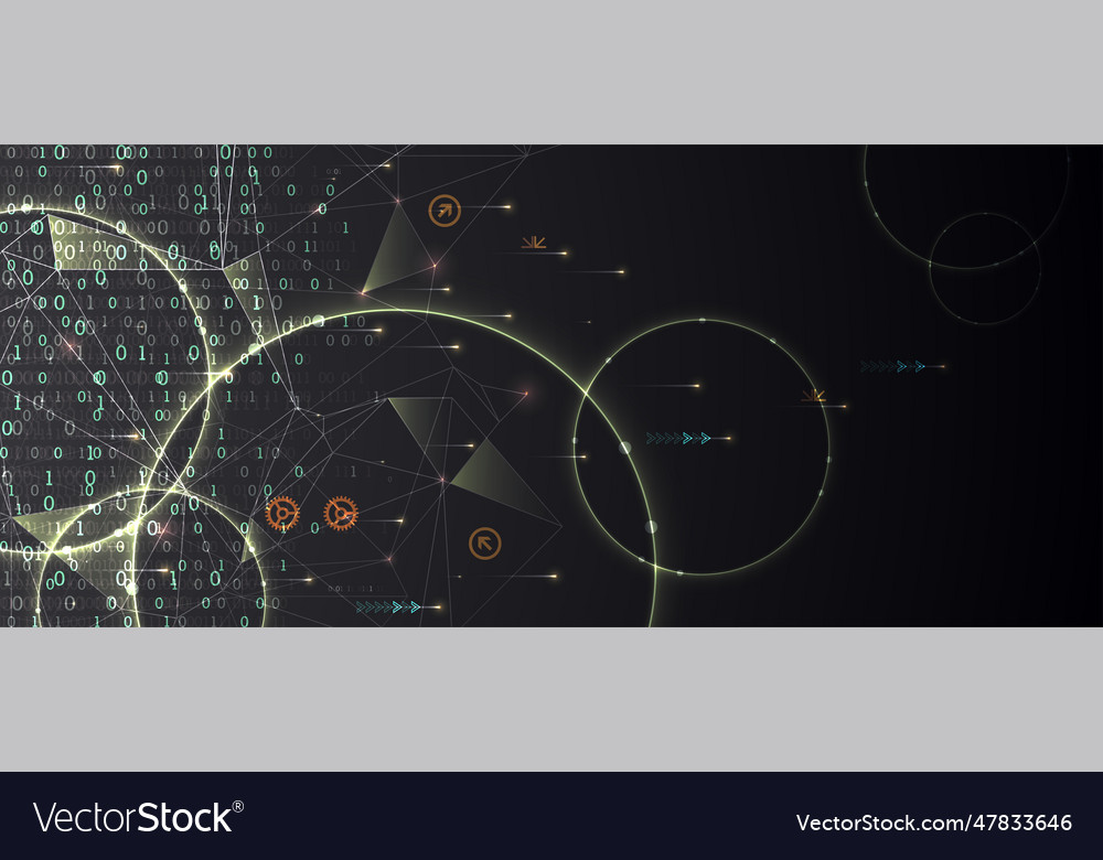 Technology background big data concept binary Vector Image