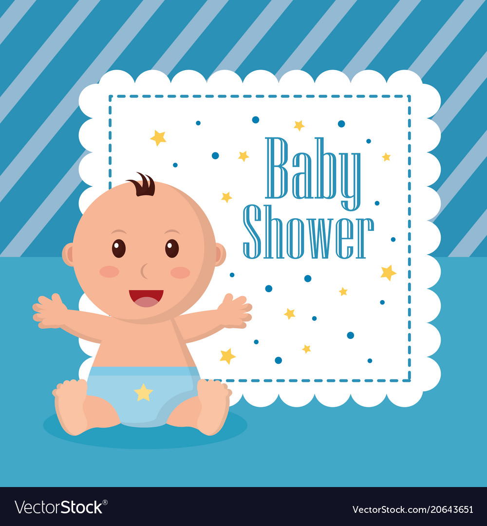 Baby shower boy and girl Royalty Free Vector Image