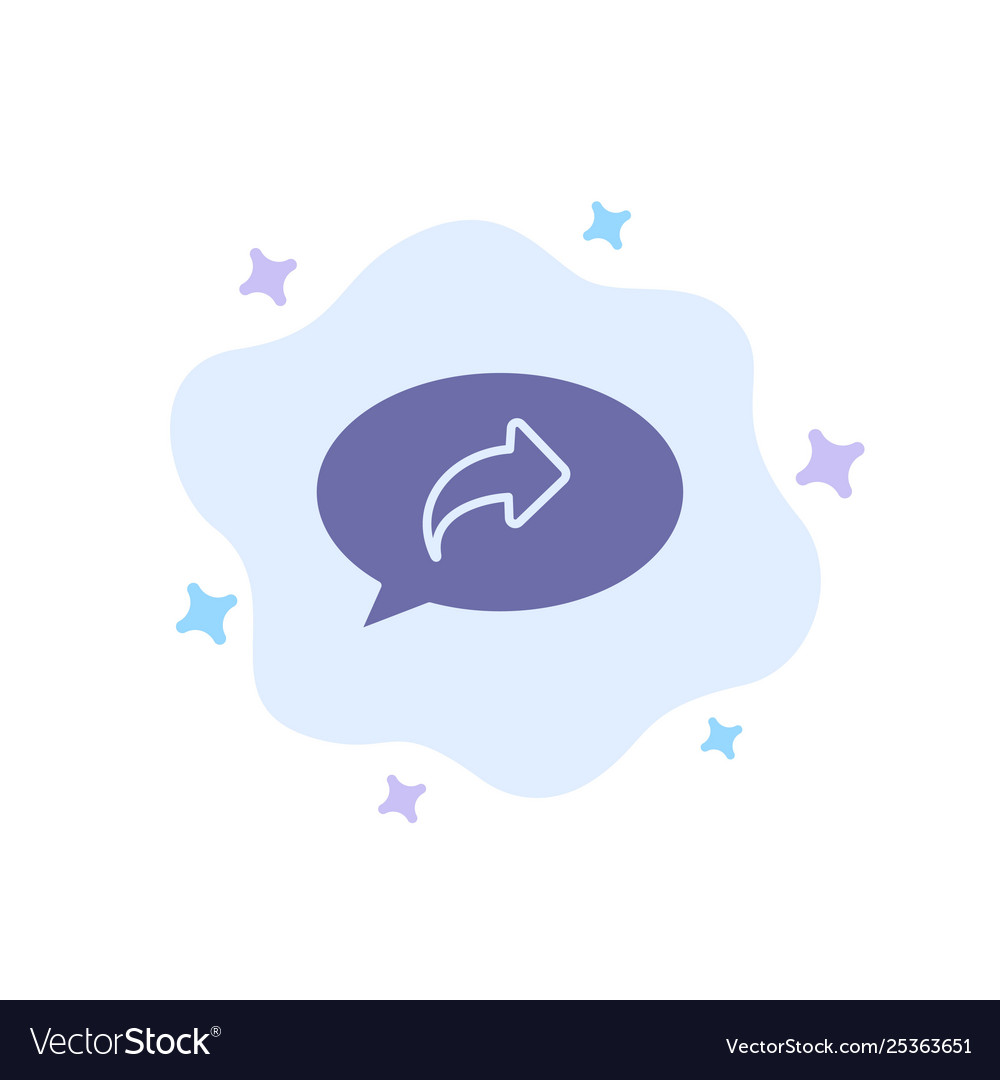 Basic chat arrow right blue icon on abstract