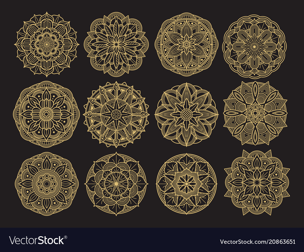 golgen mandala set design