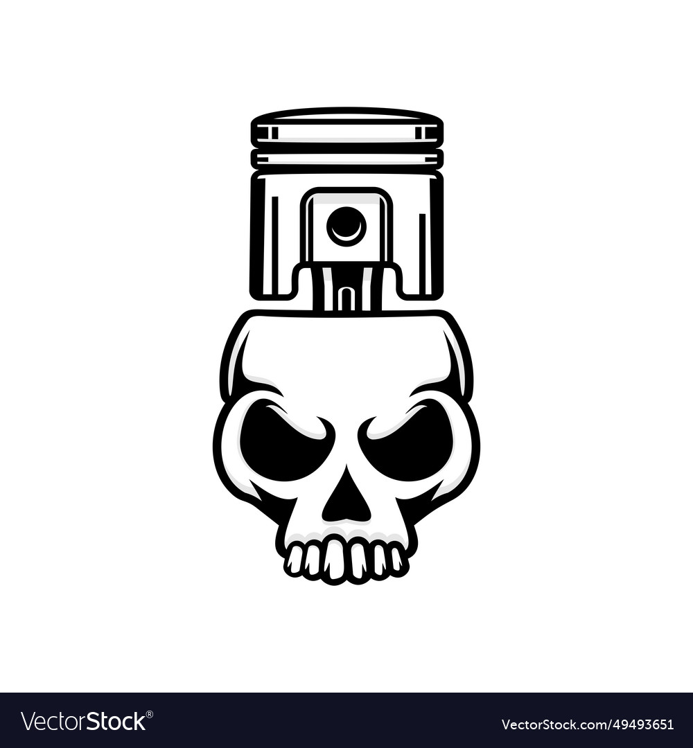 Piston skull Royalty Free Vector Image - VectorStock