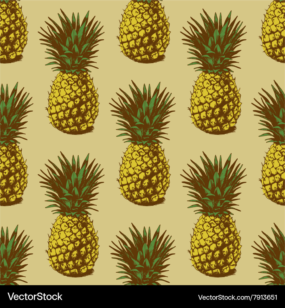 Seamless pineapple Royalty Free Vector Image - VectorStock