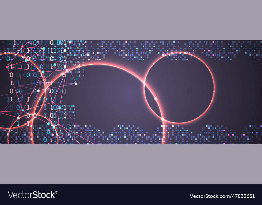 Technology background big data concept binary Vector Image