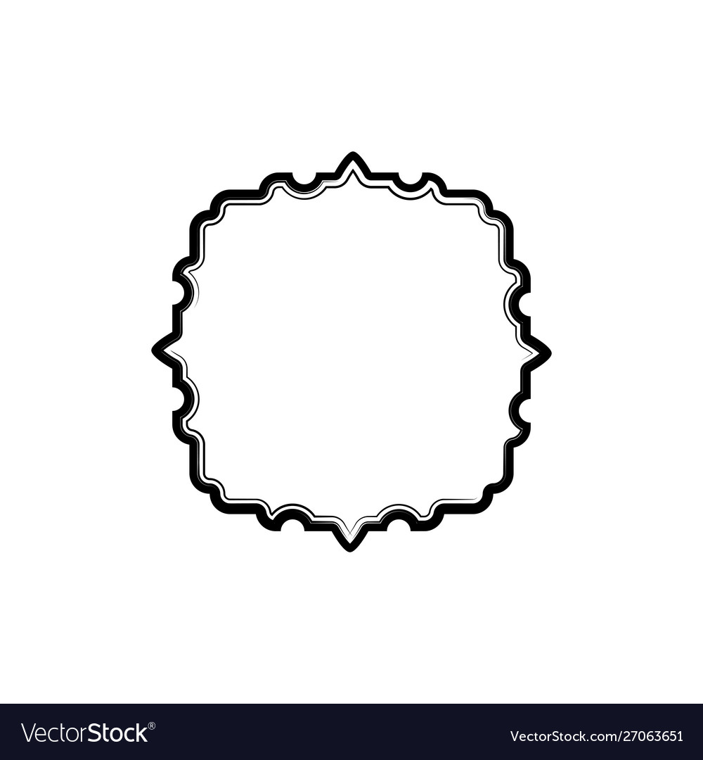 Vintage frame isolated element Royalty Free Vector Image