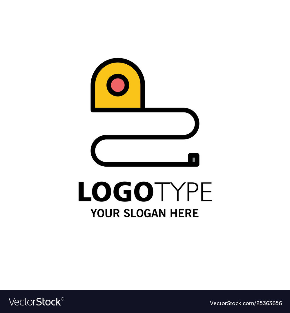 Construction measuring scale tape business logo