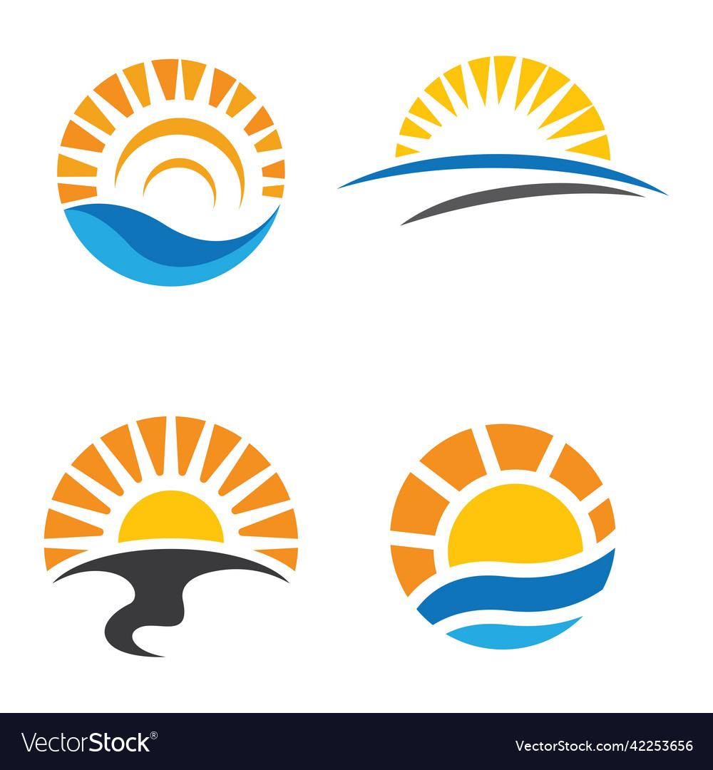 Sunset logo images Royalty Free Vector Image - VectorStock