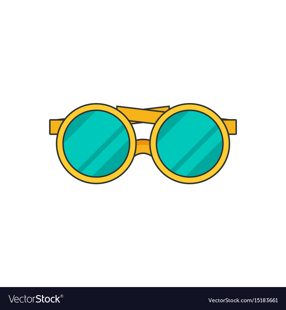 Glasses flat Royalty Free Vector Image - VectorStock