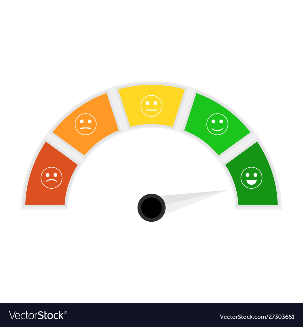 Information credit score indicator Royalty Free Vector Image