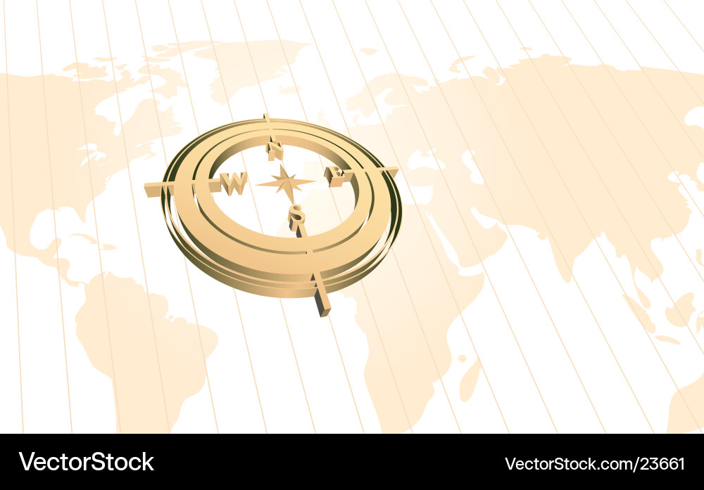 Old compass Royalty Free Vector Image - VectorStock