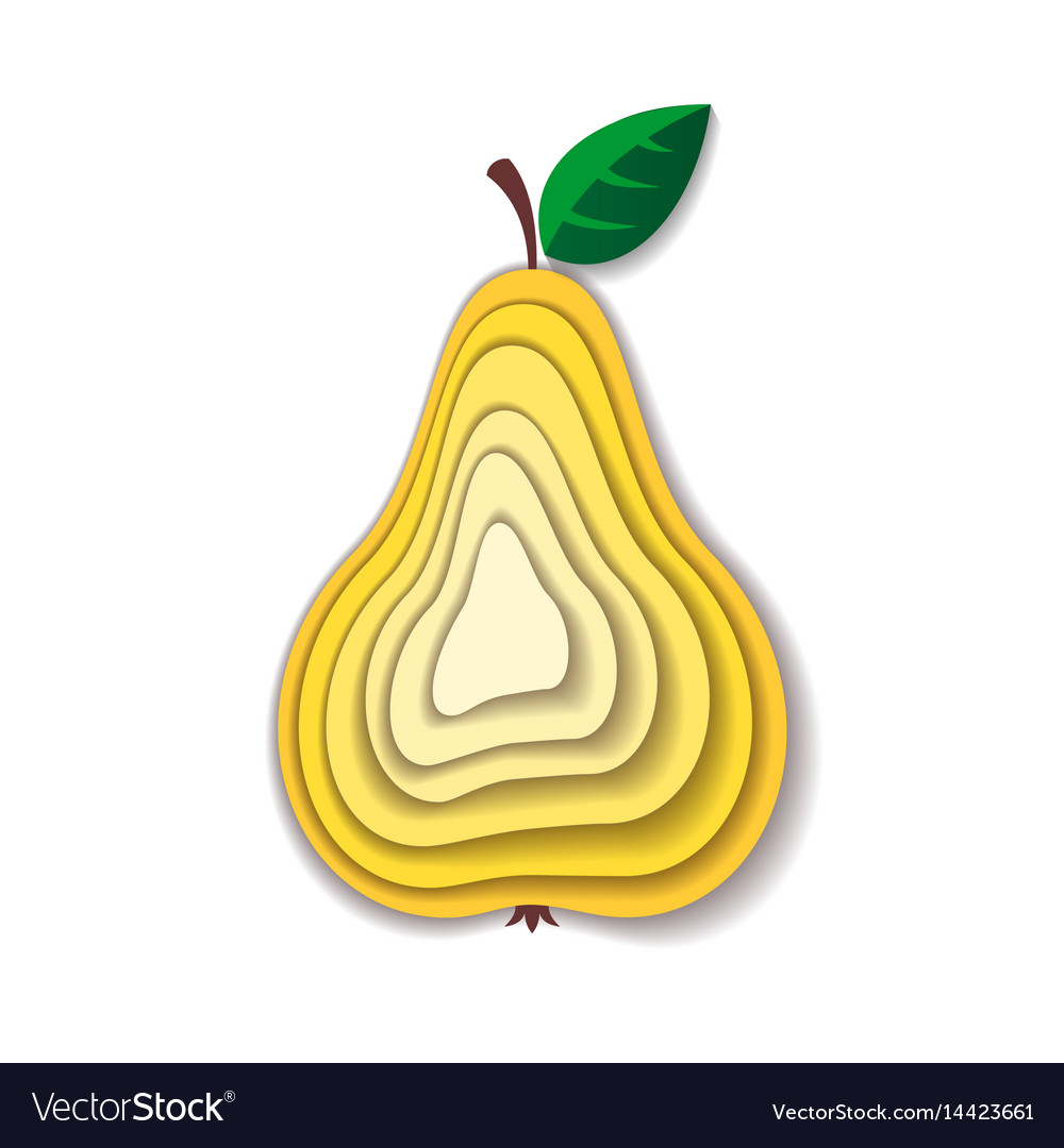 Paper art pear