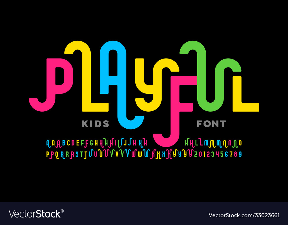 Children Style Colorful Font Playful Alphabet Vector - vrogue.co