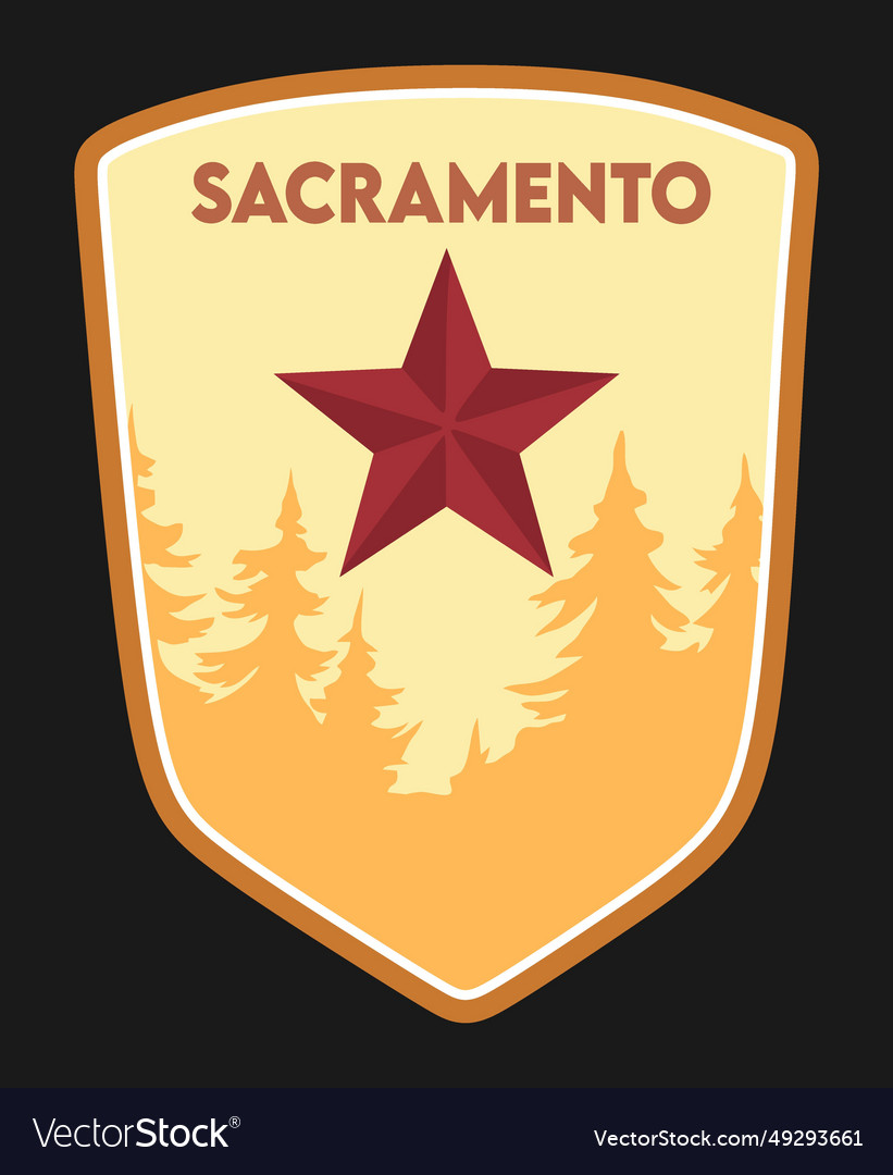 Sacramento california united states of america vector image