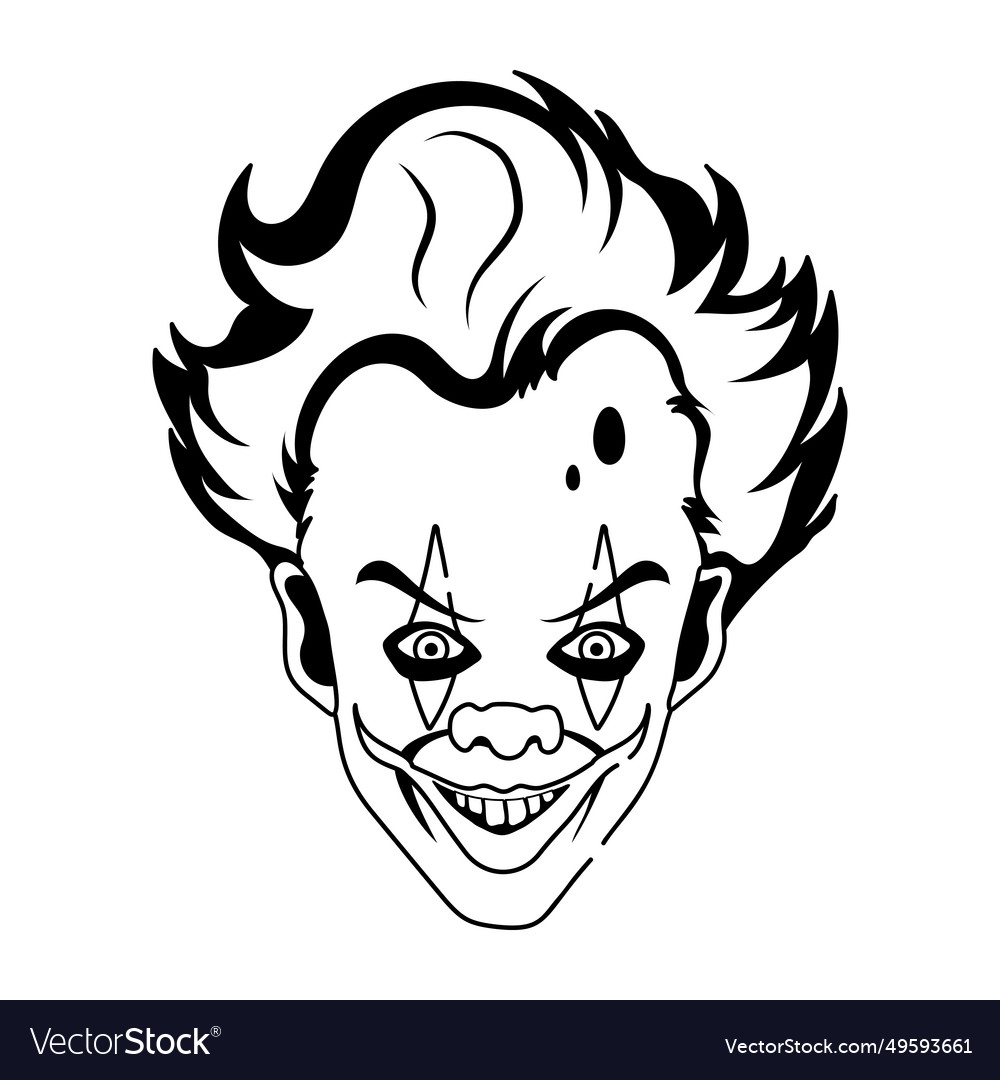 Scary joker Royalty Free Vector Image - VectorStock