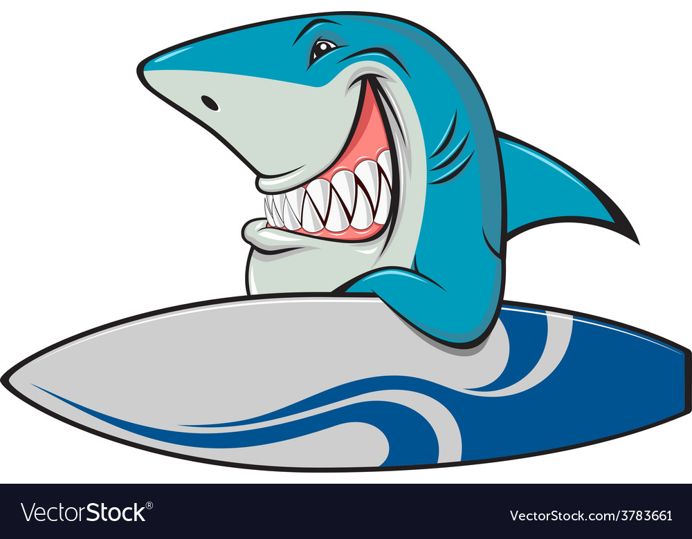 White shark Royalty Free Vector Image - VectorStock