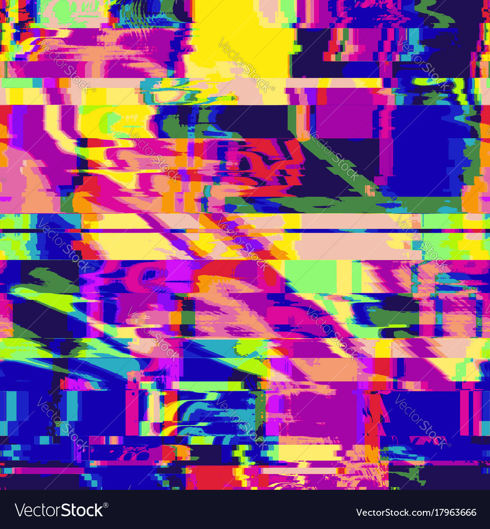 Glitch background. Unusual glitch vector backdrop. Computer screen