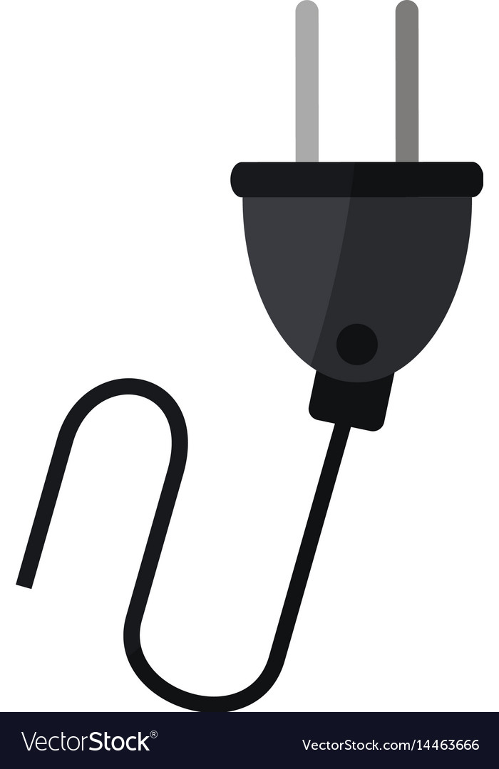 Isolierter Stecker mit Kabel-Icon-Bild