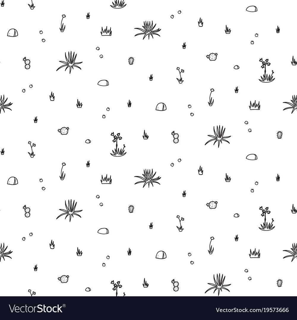 Seamless pattern with desert - stone plant