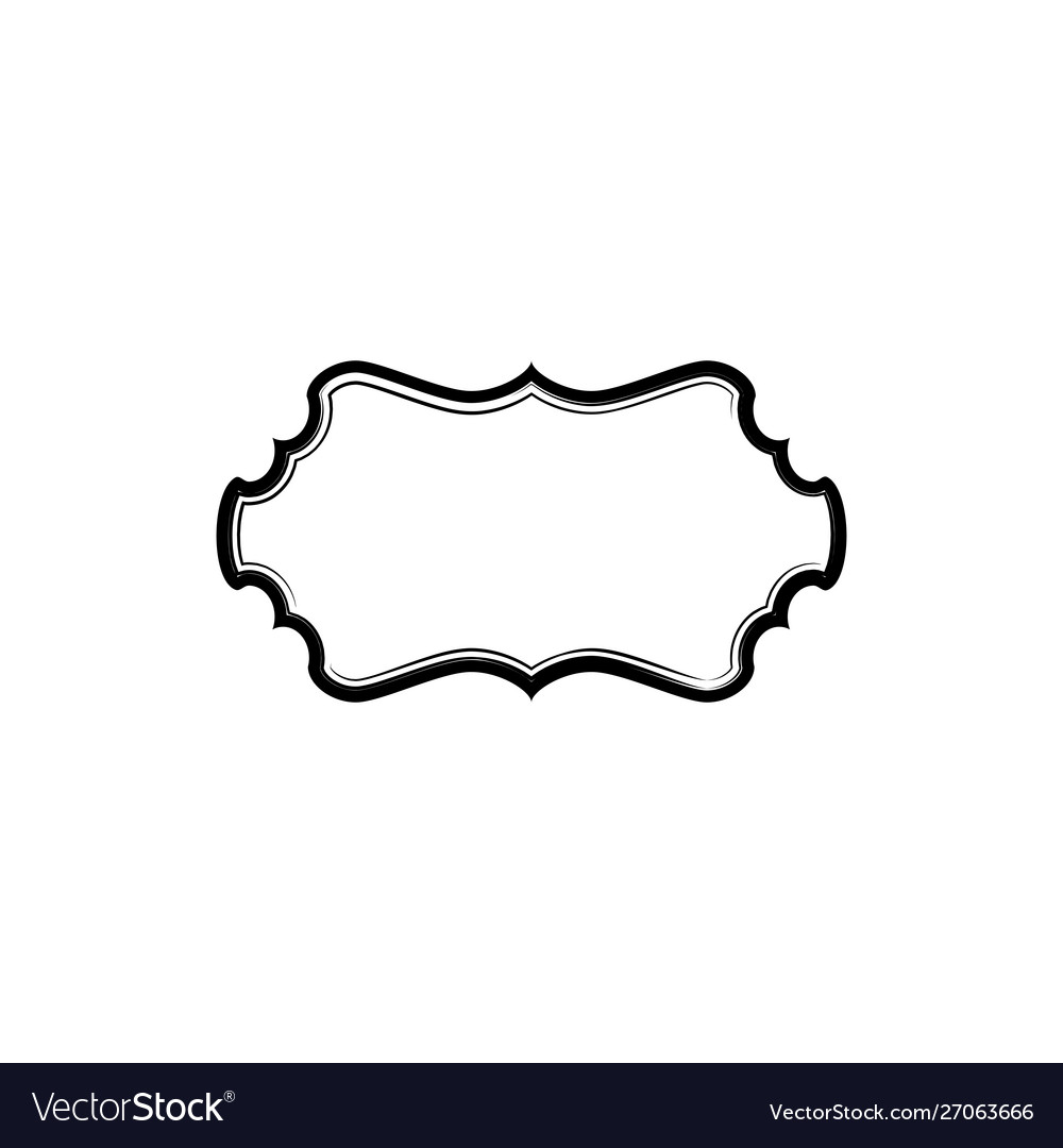 Vintage frame isolated element Royalty Free Vector Image