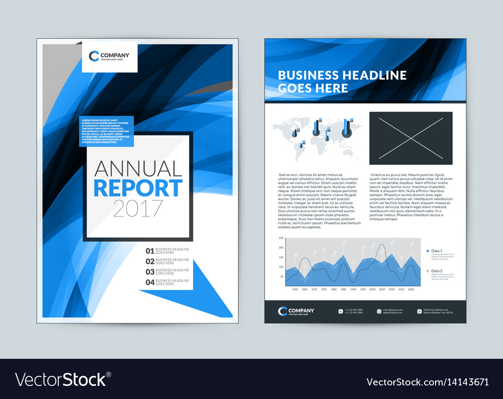 Annual report cover design template flyer