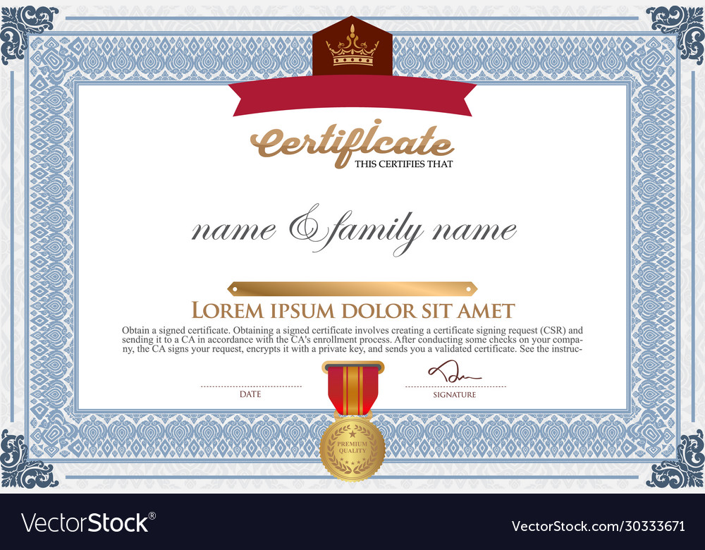 Certificate design template