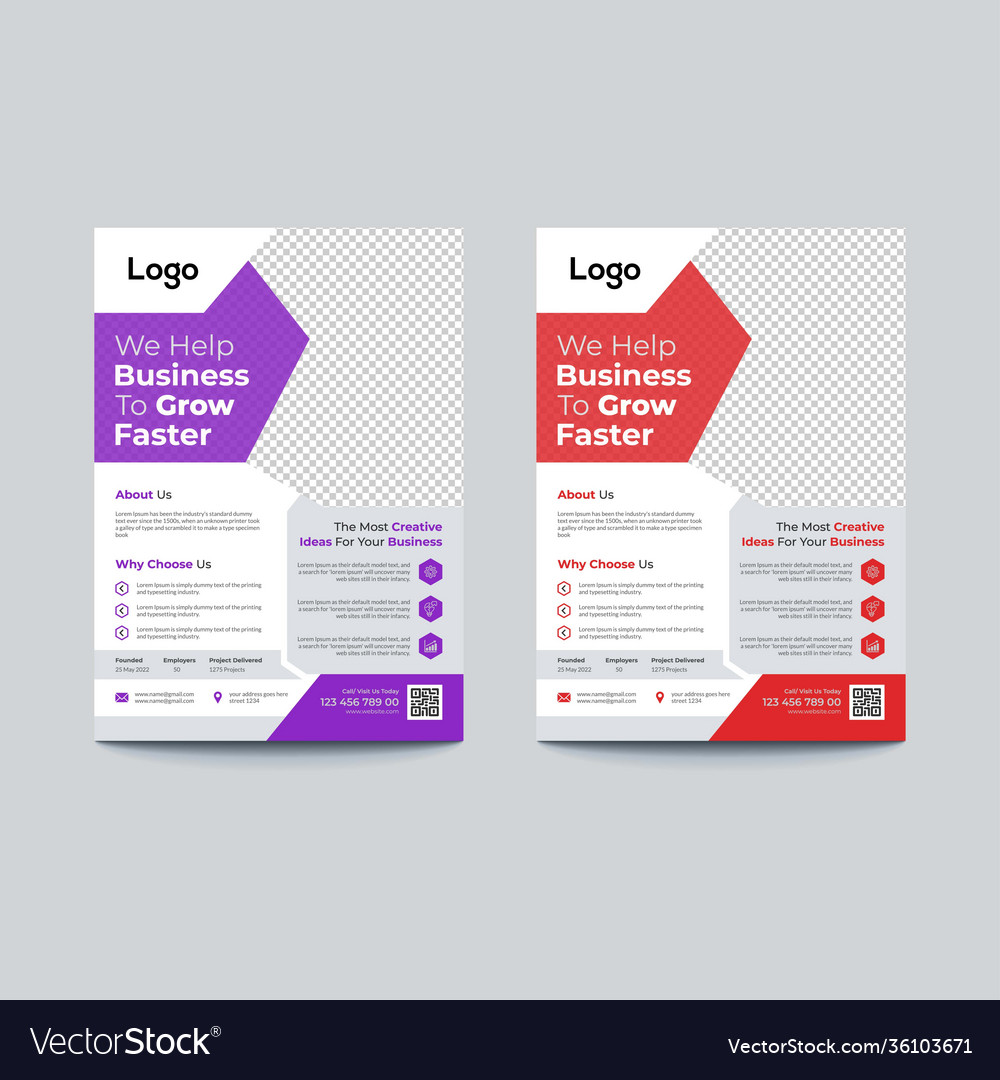 Corporate business flyer design template