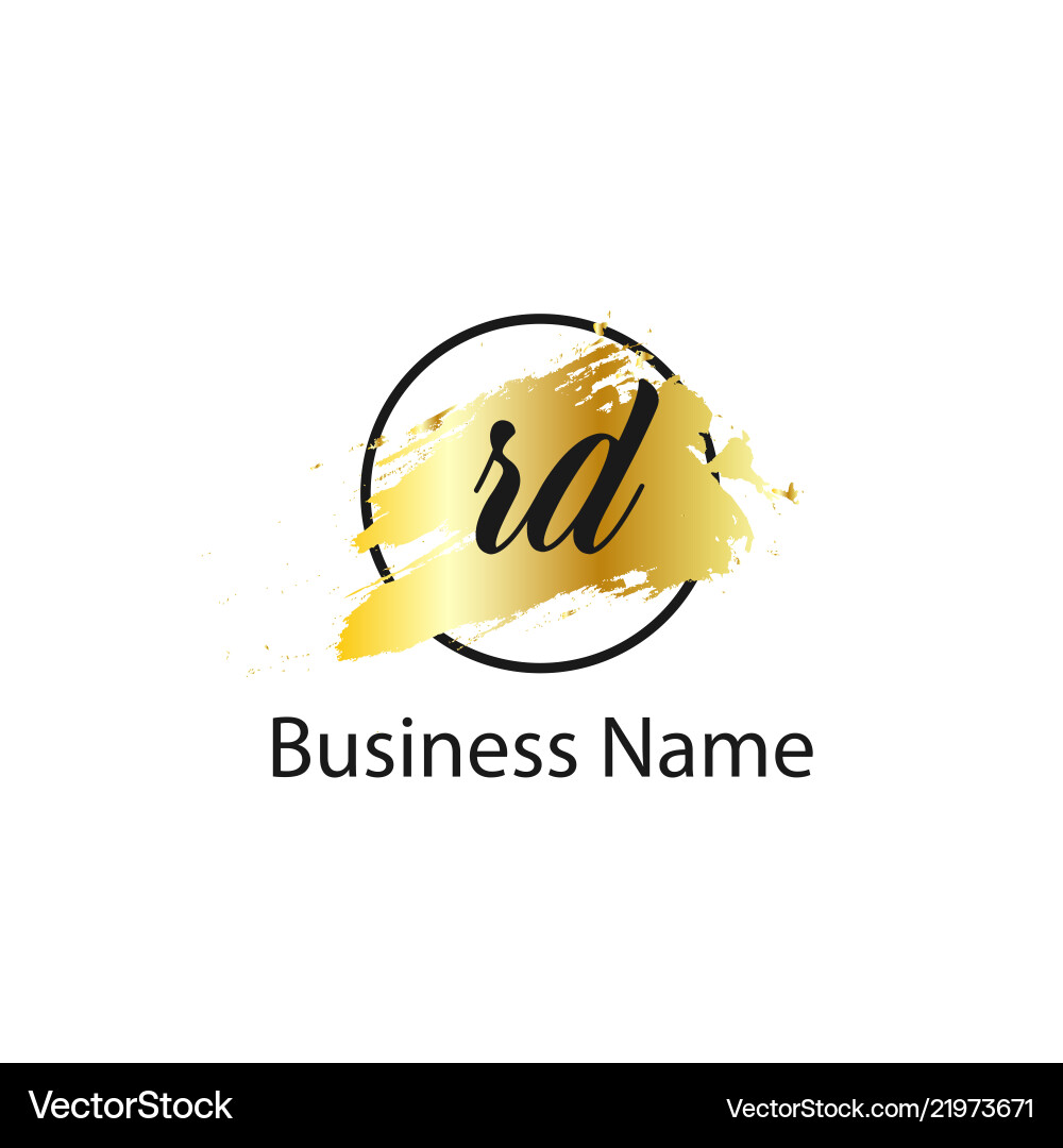 Initial letter rd logo template design Royalty Free Vector
