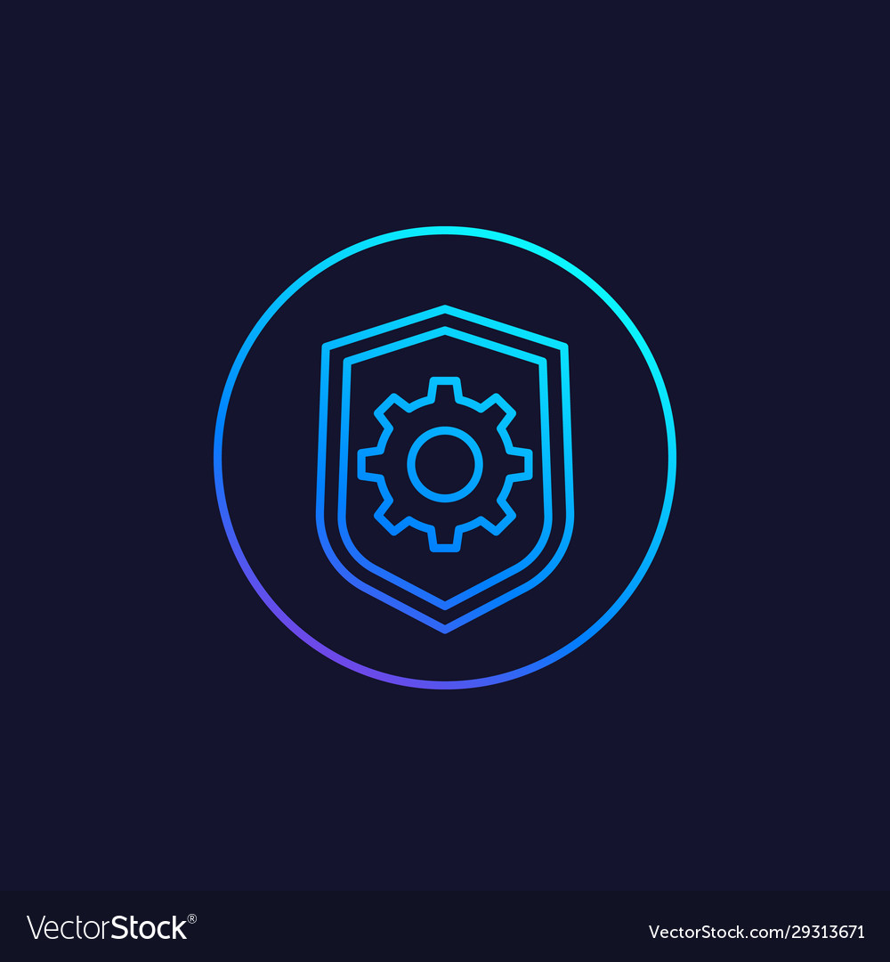 Privacy protection settings linear icon