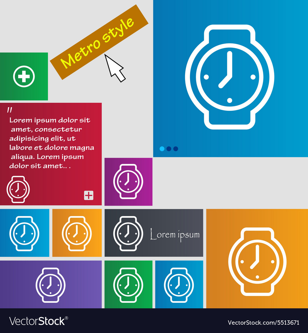 Watches icon sign buttons modern interface website