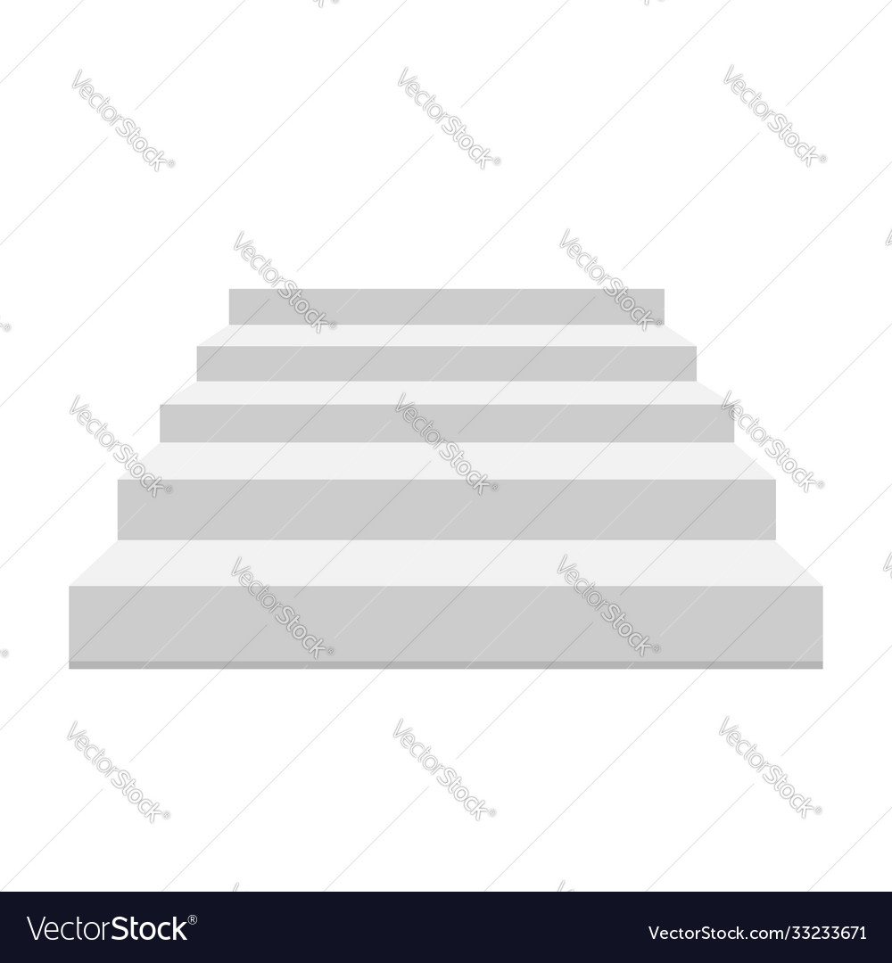 White stair staircase isolated 3d stairway