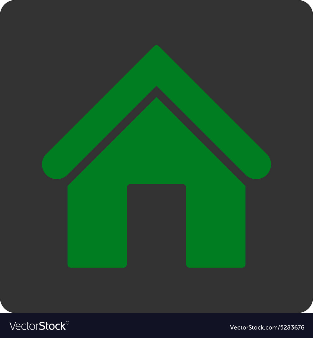 Home flat green and gray colors rounded button