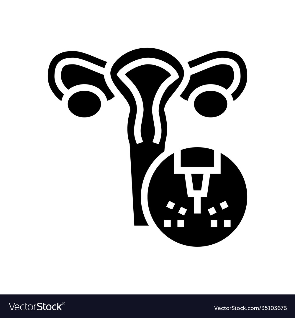 Uterus medizinische Laserbehandlung Glyph-Symbol