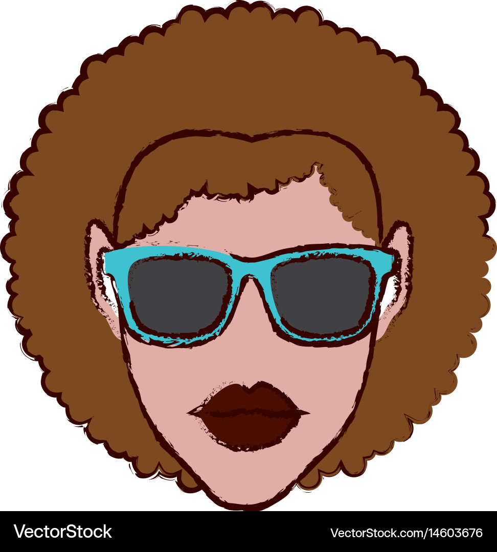 Woman with sunglasses icon Royalty Free Vector Image