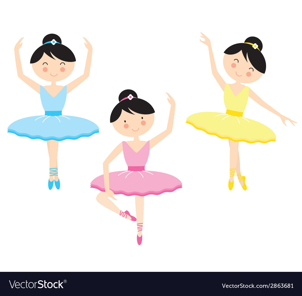 A girl dancing ballet Royalty Free Vector Image