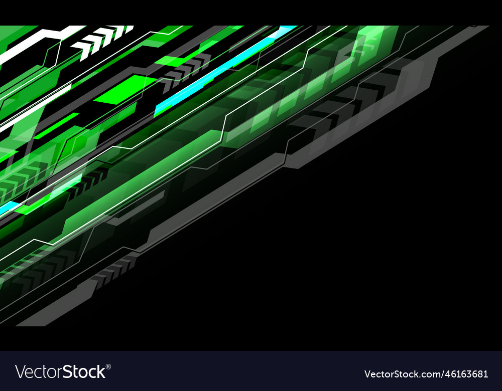 Abstract black grey green line cyber futuristic