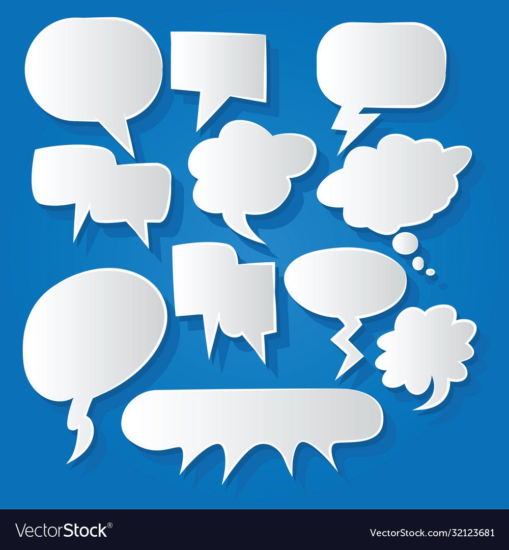 Comic bubble speech balloons speech cartoon 195 Vector Image