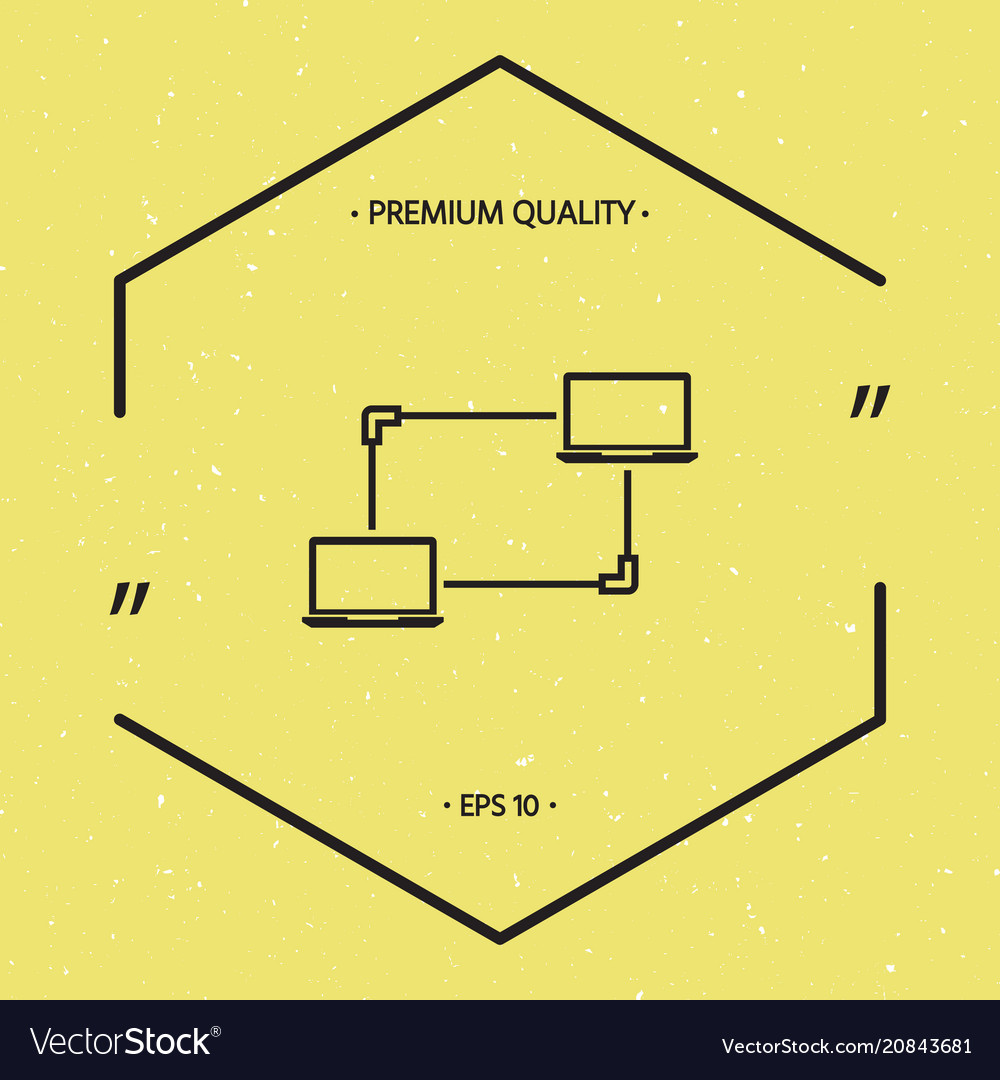 Computer network data exchange transfer concept Vector Image