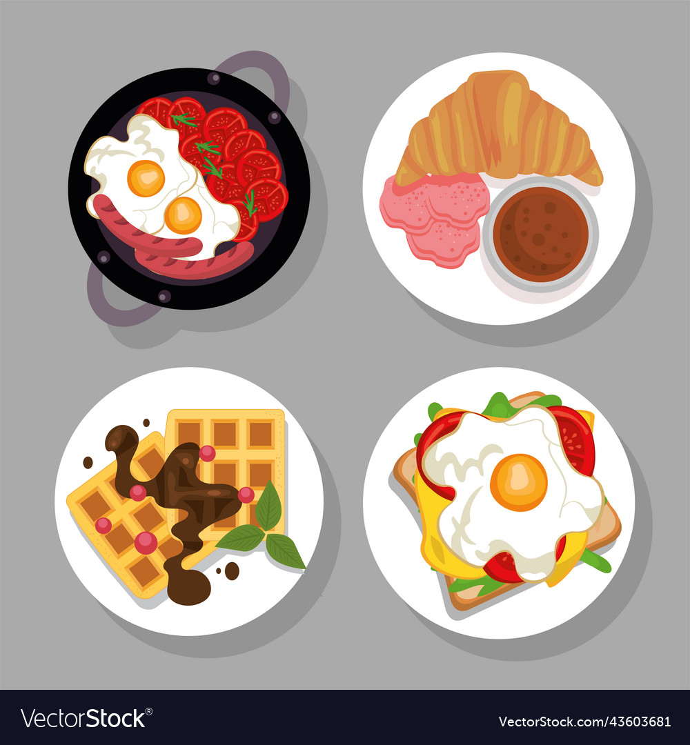 Four delicious breakfasts menus