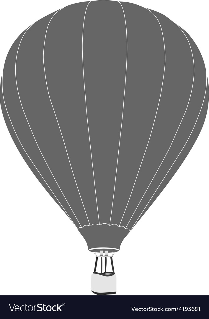 Grey hot air balloon