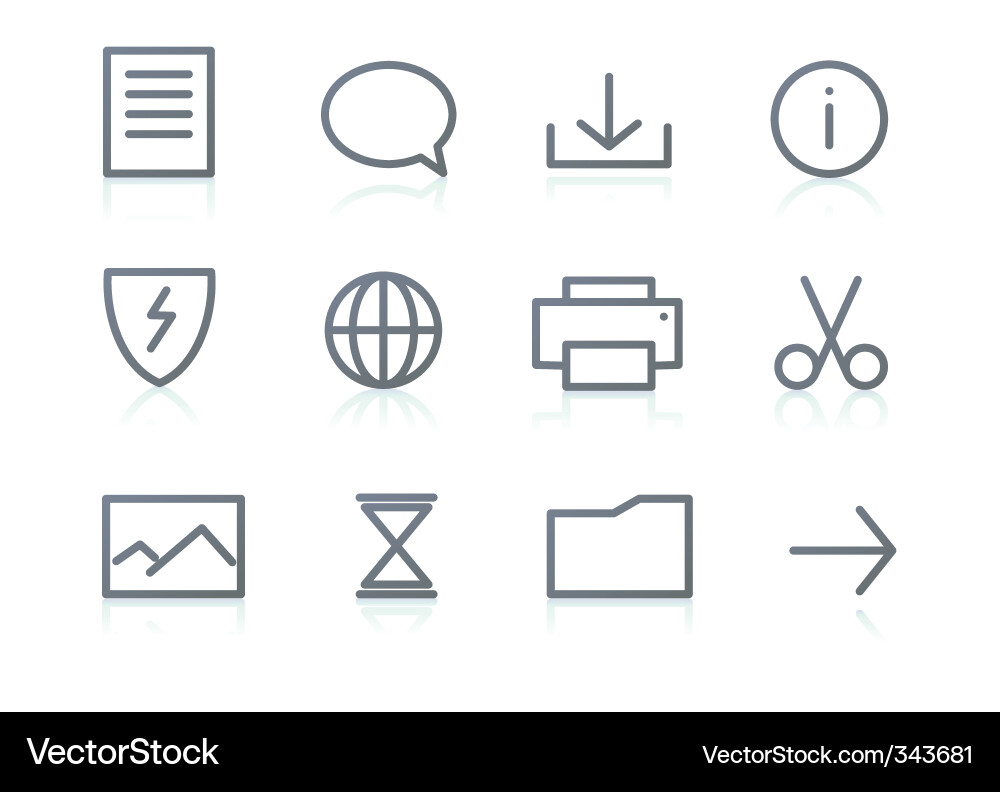 Icons set Royalty Free Vector Image - VectorStock