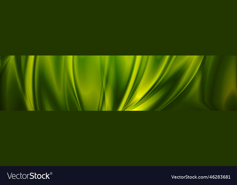 Magic emerald green smooth waves banner design Vector Image