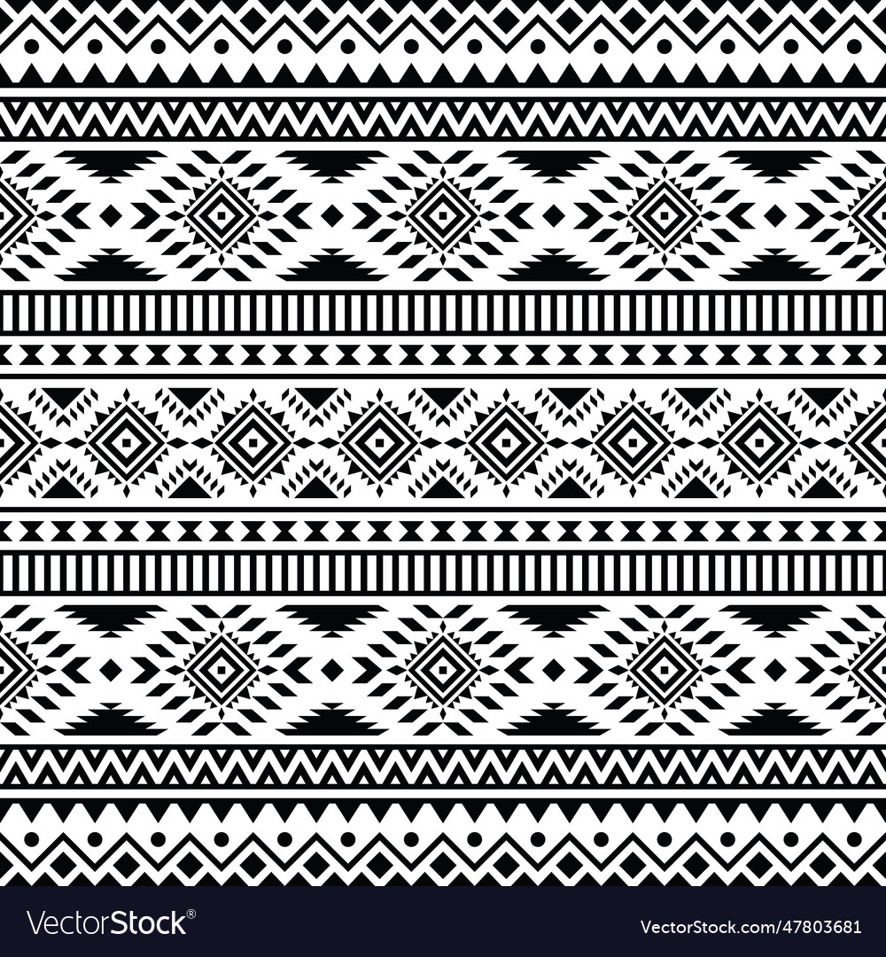 Seamless native pattern with tribal design Vector Image