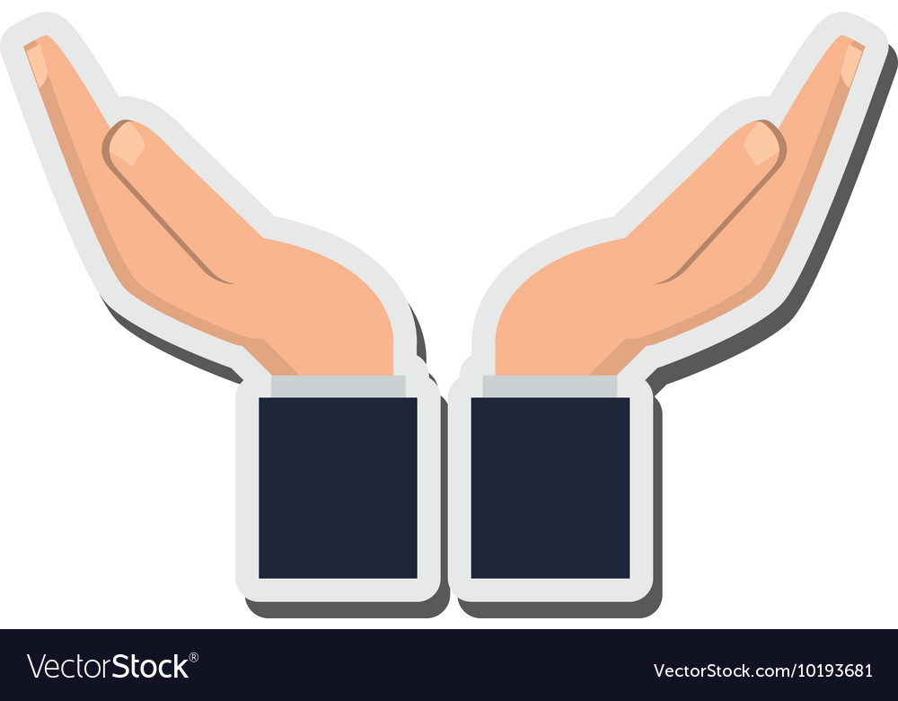 Shelter hand icon Royalty Free Vector Image - VectorStock