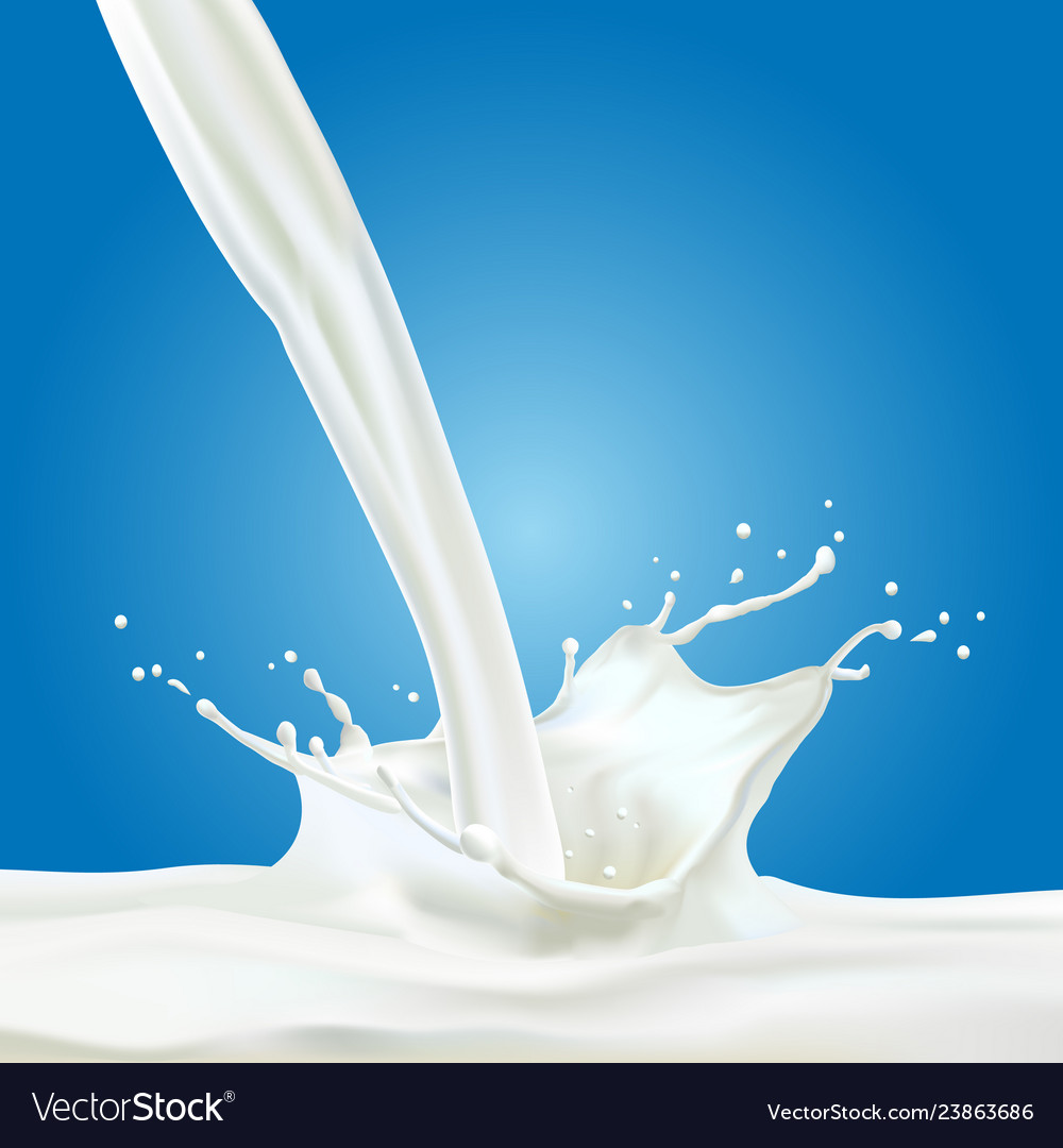 Abstract splash milk drop 3 Royalty Free Vector Image