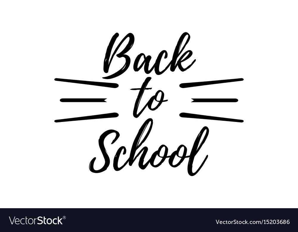 Back to school typographic - vintage style Vector Image