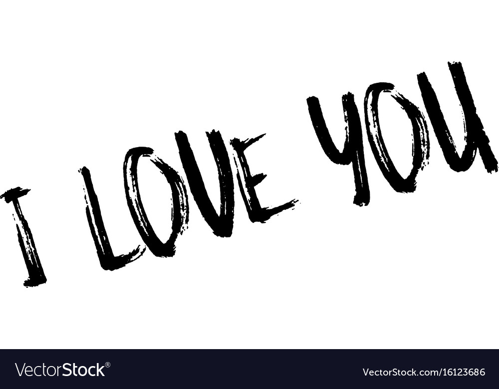 I love you rubber stamp Royalty Free Vector Image