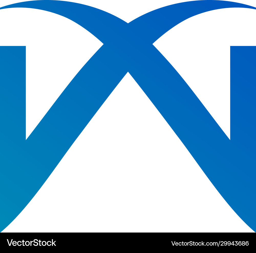 Letter w logo icon design templatestock isolated Vector Image
