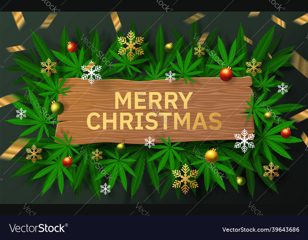 Marijuana christmas tree 001 vector image Marijuana christmas tree 001