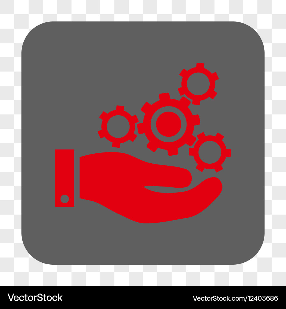 Mechanics service rounded square button Royalty Free Vector